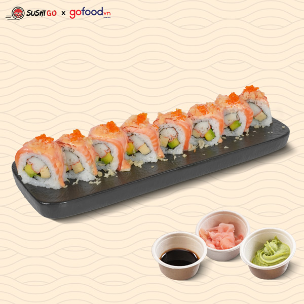 Maki Tôm Tempura Phủ Cá Hồi