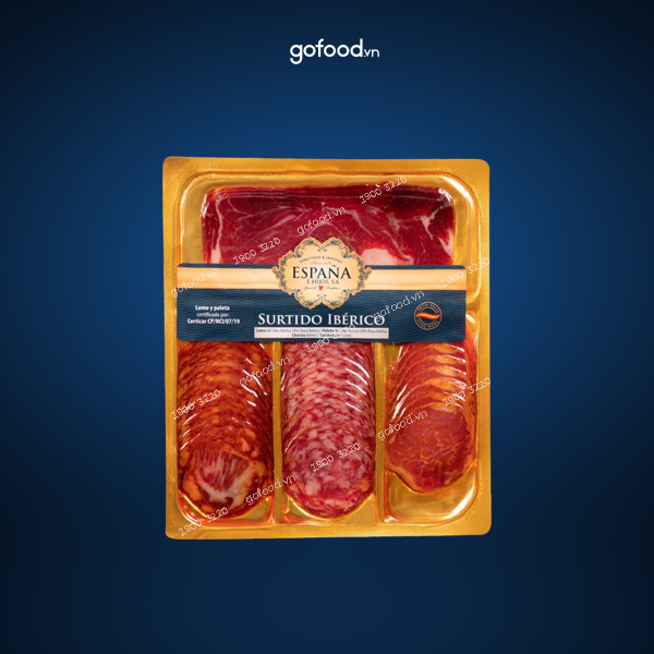 Set salami 4 món thái lát Surtido Ibérico