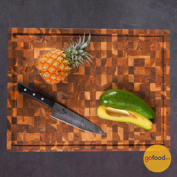 Thớt gỗ Teak Chef Studio hình chữ nhật 38x51x3,5cm