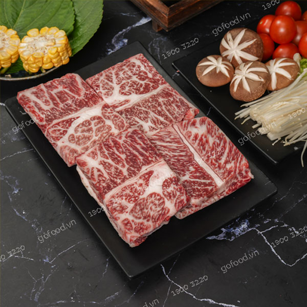 Sườn bò Wagyu Úc 2GR MB 9+ - Chuck rib meat Wagyu 2GR - Cắt nướng (kg)
