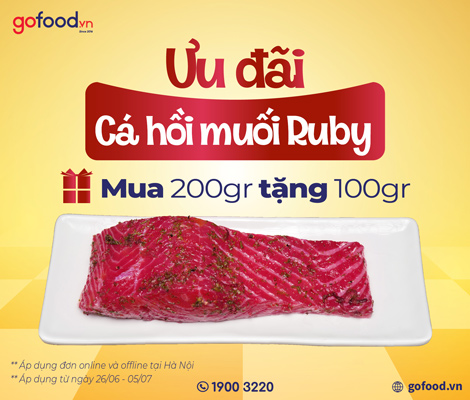 [FLASH SALE] MUA 2 TẶNG 1 CÁ HỒI MUỐI RUBY  TIẾT KIỆM TỚI 150K