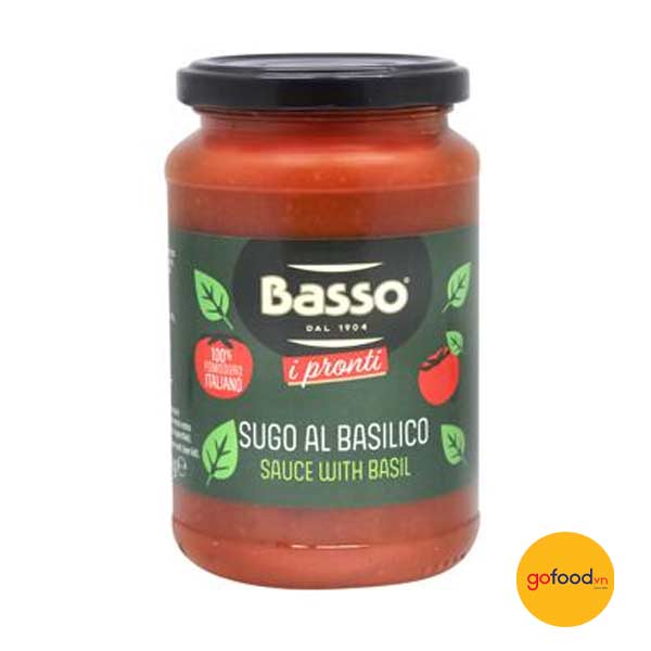 Sốt mỳ Basil hiệu Basso 350gr 