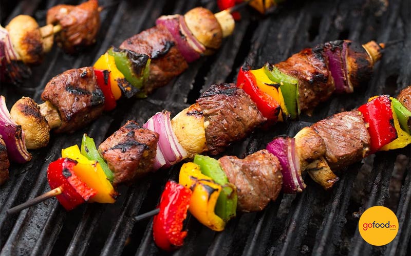Bò nướng xiên que