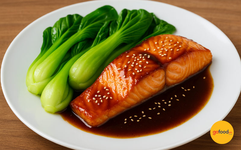 cá hồi sốt dầu hào