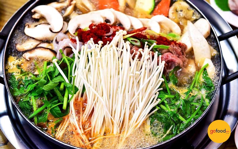 Lẩu bò nấm