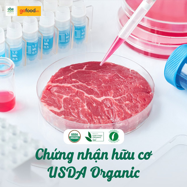 Thịt bò hữu cơ Obe tại Gofood đạt chứng nhận hữu cơ USDA Organic