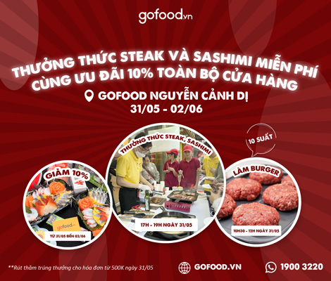 Chào hè cùng chương trình trải nghiệm miễn phí duy nhất tại Gofood Nguyễn Cảnh Dị