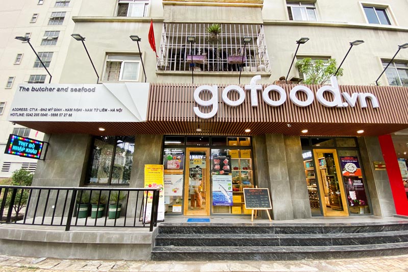 Cửa hàng Gofood nằm tại mặt đường Hàm Nghi
