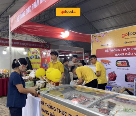 Không khí sôi động của nhà Gofood tại Hội chợ Bắc Ninh ngày 19/04