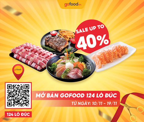 Ưu đãi mở bán Gofood 124 Lò Đúc - Sale up to 40%