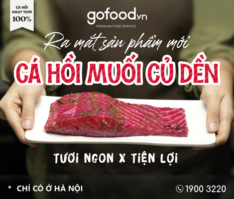 [Siêu hot chỉ có tại Hà Nội] Gofood ra mắt sản phẩm mới cá hồi muối củ dền