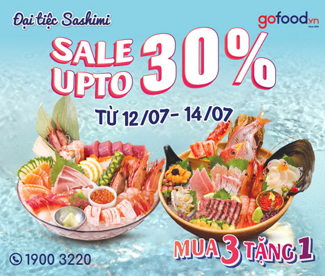 Đại tiệc Sashimi - Thanh mát tròn vị - Bùng nổ ưu đãi
