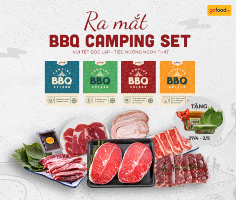 GOFOOD GỬI TẶNG PHẦN QUÀ HẤP DẪN MỪNG RA MẮT SET BBQ CAMPING