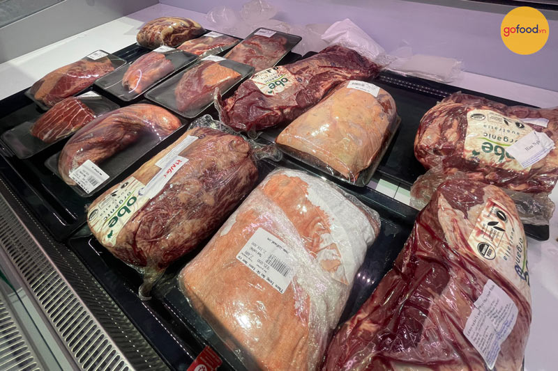 Tủ thịt bò Úc tươi hữu cơ Obe với đa dạng phần cut