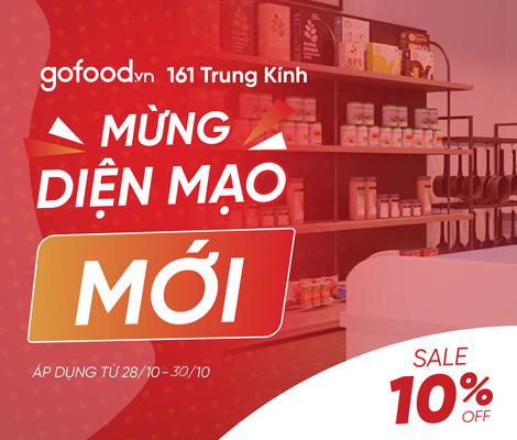 GOFOOD TRUNG KÍNH ĐÓN DIỆN MẠO MỚI - DEAL SIÊU HỜI 10%