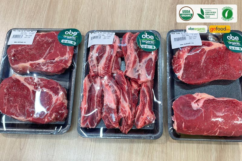 Thịt bò Úc hữu cơ Obe được cắt thái theo yêu cầu