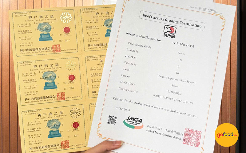 Gofood cam kết nhập khẩu ch&iacute;nh h&atilde;ng b&ograve; Kobe