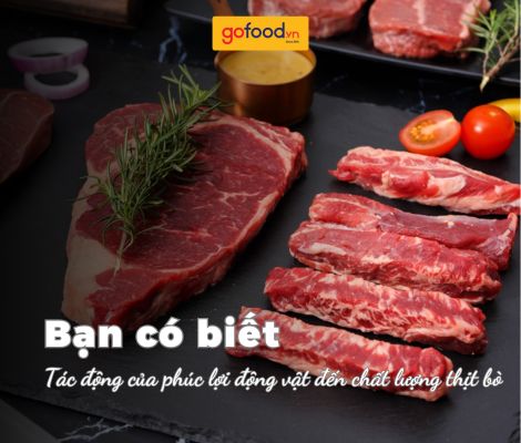 Tác động của phúc lợi động vật đến chất lượng thịt bò