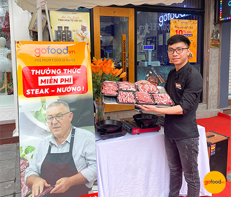 Cập nhật: Không khí ăn thử sashimi cá hồi, cá trích ép trứng, nướng/steak tại Gofood Lê Đại Hành