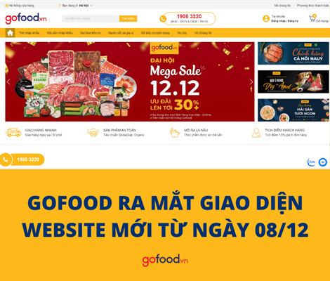 THÔNG BÁO: GOFOOD CHÍNH THỨC THAY ĐỔI NHẬN DIỆN WEBSITE TỪ NGÀY 08/12/2021