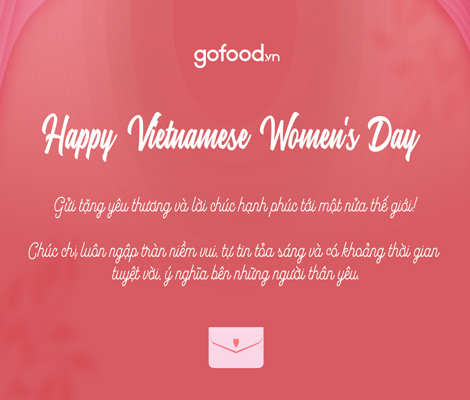 GOFOOD XIN CHÚC MỪNG NGÀY PHỤ NỮ VIỆT NAM 20/10