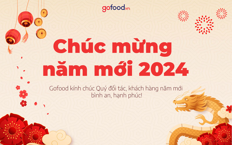 Gofood chúc mừng năm mới 2024
