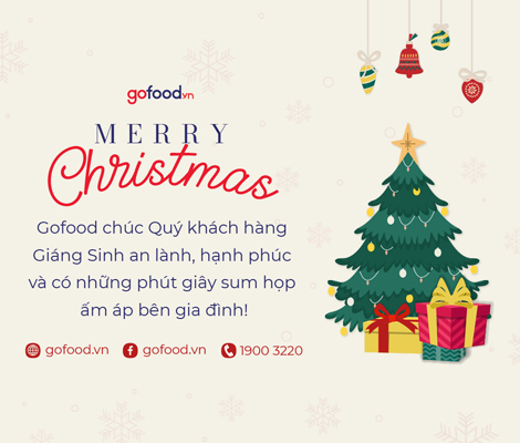 GOFOOD XIN CHÚC TOÀN THỂ QUÝ KHÁCH MỘT MÙA GIÁNG SINH AN LÀNH