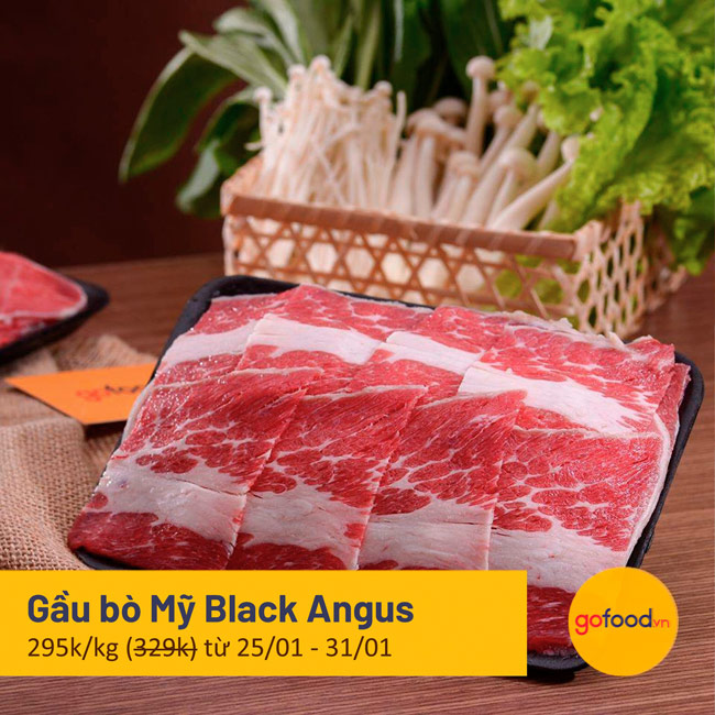 Gầu bò Mỹ Black Angus dùng nhúng lẩu, ăn nướng hay chế biến món xào đều ngon