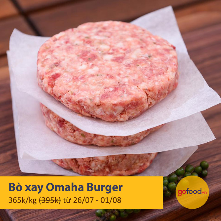 Thịt bò xay Omaha Burger