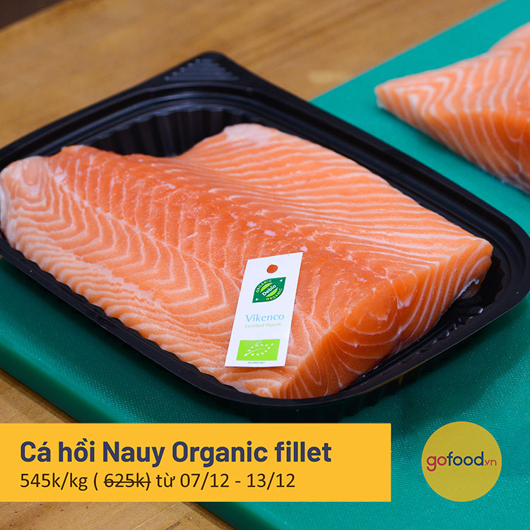 Cá hồi hữu cơ Nauy fillet tươi - Organic Salmon Fillet