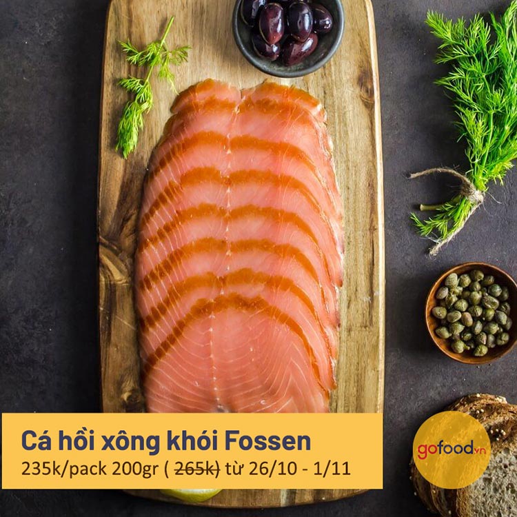 Cá hồi xông khói Leroy Fossen Nauy 200 gram - Smoked Salmon