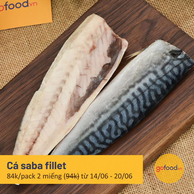 Cá Saba fillet dùng cho món áp chảo, kho