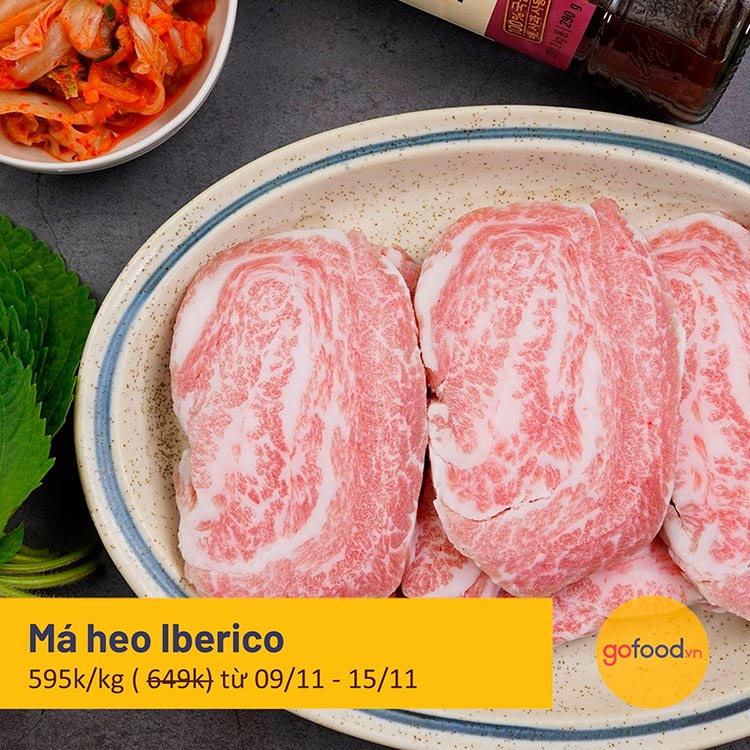Thịt má heo (nạc nọng heo) Iberico Legado - Pork jowl