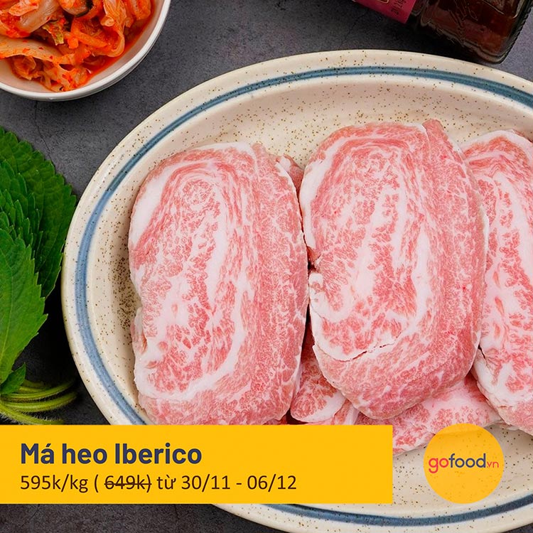 Thịt má heo (nạc nọng heo) Iberico Legado - Pork jowl
