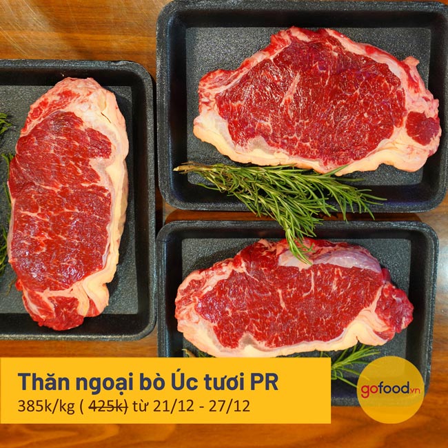 Thăn ngoại bò Úc PR hoàn hảo cho món Steak kiểu Âu