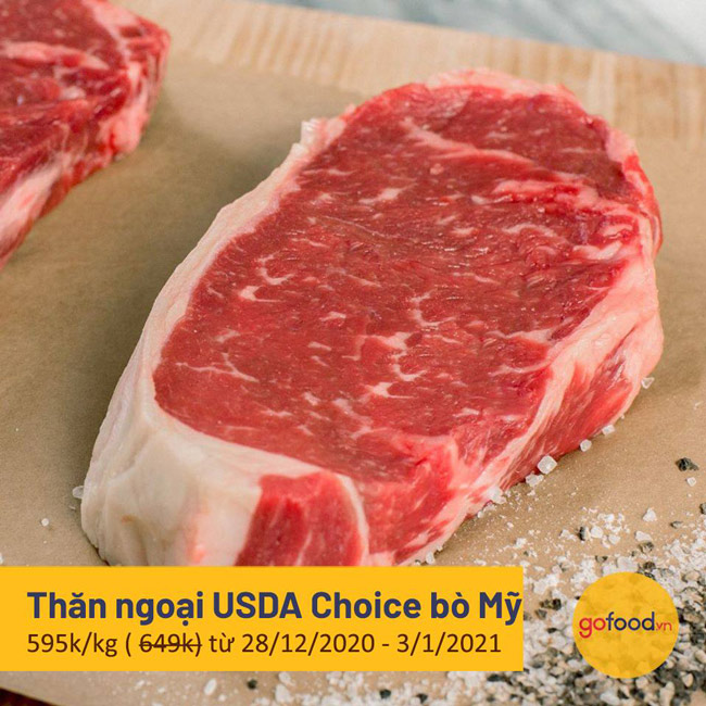 Thăn ngoại bò Mỹ Choice lý tưởng cho món Steak