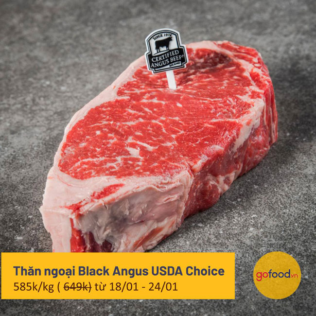 Thăn ngoại bò Black Angus Choice cho món Steak cực lý tưởng
