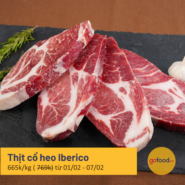 Thịt cổ heo Iberico cực lý tưởng cho các món nướng, áp chảo, bỏ lò hay xào chua ngọt
