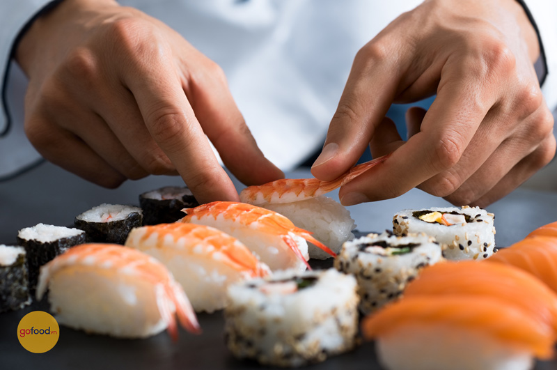 Nigiri sushi được chế biến đơn giản