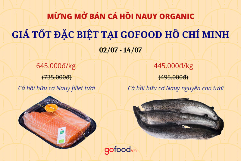 Ưu đãi cá hồi hữu cơ Nauy tại Sài Gòn