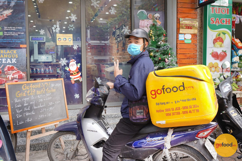Gofood cũng có dịch vụ ship hàng tận nhà tại Hà Nội, Sài Gòn và các khu vực lân cận