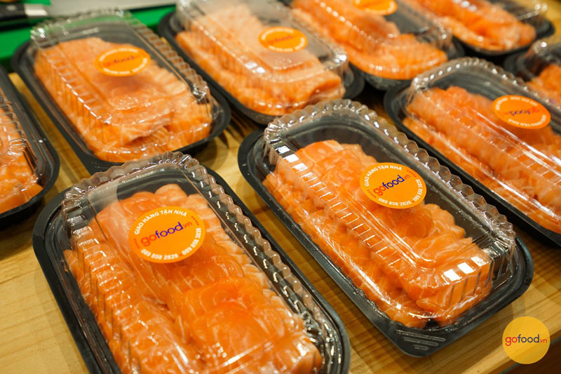 Các phần Sashimi cá hồi Nauy