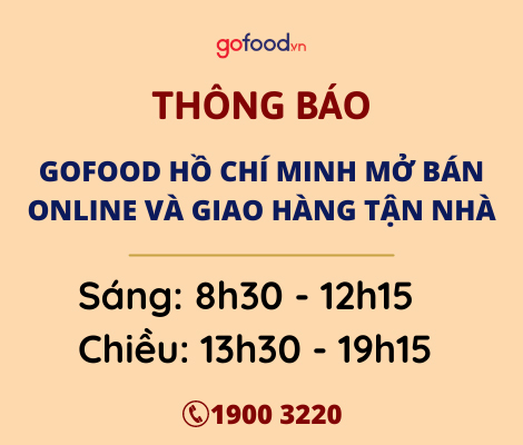 GOFOOD HỒ CHÍ MINH THAY ĐỔI THỜI GIAN HOẠT ĐỘNG