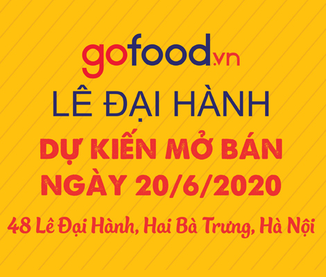 Thông báo: Gofood 48 Lê Đại Hành dự kiến mở bán ngày 20/06/2020