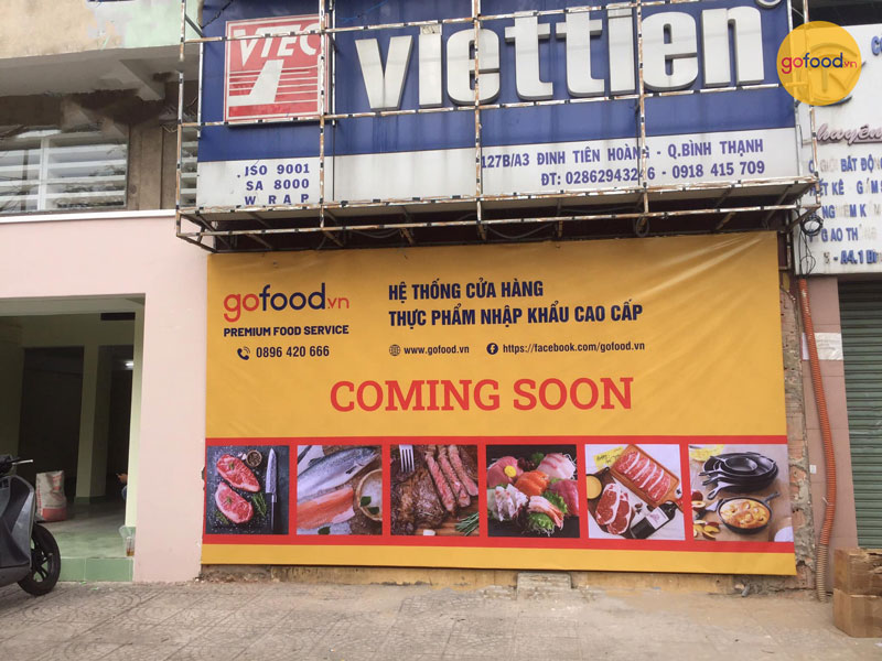 Cửa hàng Gofood mới tại Sài Gòn đang khẩn trương hoàn thiện
