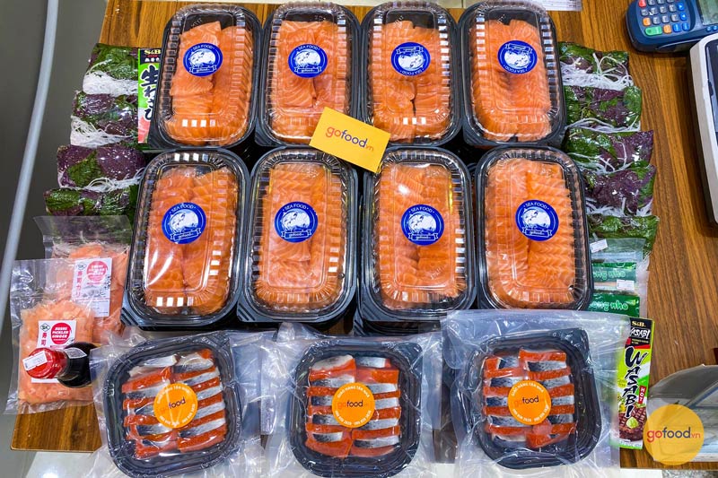 Gofood luôn có sẵn đầy đủ các nguyên liệu cho món Sashimi chuẩn vị Nhật