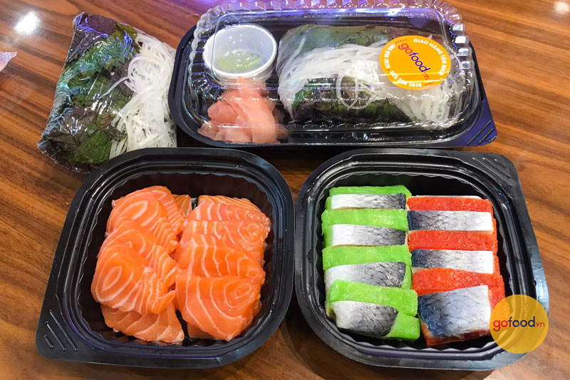 Gofood cung cấp các nguyên liệu cho món Sashimi và đồ ăn kèm