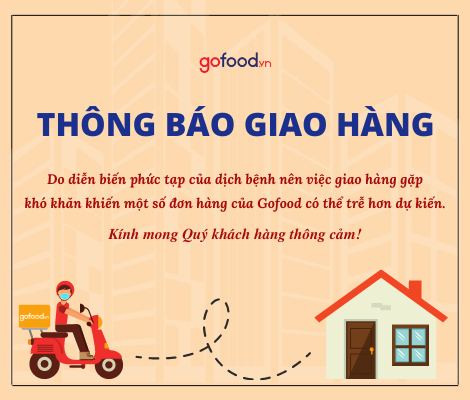 THÔNG BÁO GIAO HÀNG TỪ HỆ THỐNG GOFOOD